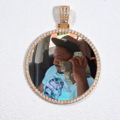 MEDIUM 3D CIRCLE CUSTOM PICTURE PENDANT