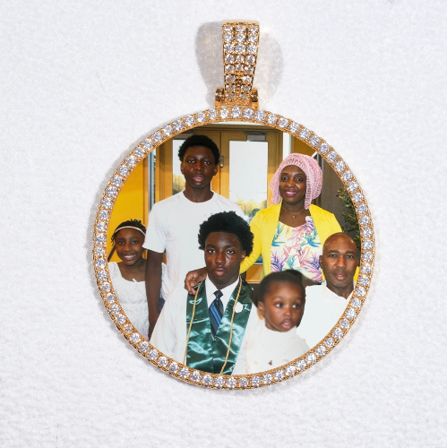 MEDIUM 3D CIRCLE CUSTOM PICTURE PENDANT