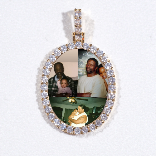 3D Oval Custom Picture Pendant