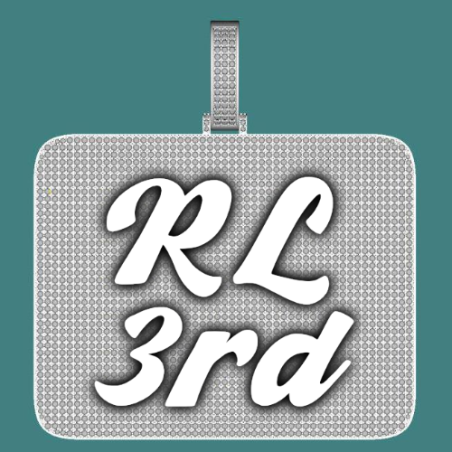 CUSTOM LETTER NECKLACE 3D BIG SQUARE