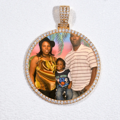 MEDIUM 3D CIRCLE CUSTOM PICTURE PENDANT