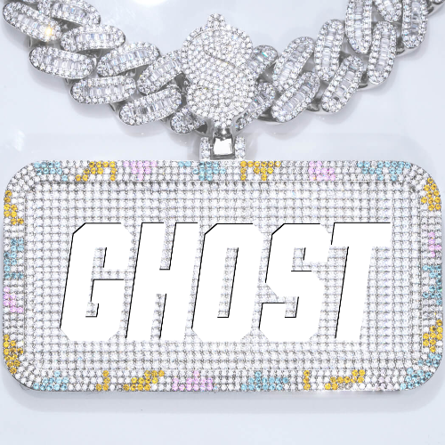 CUSTOM LETTER NECKLACE 3D COLORFUL SQUARE