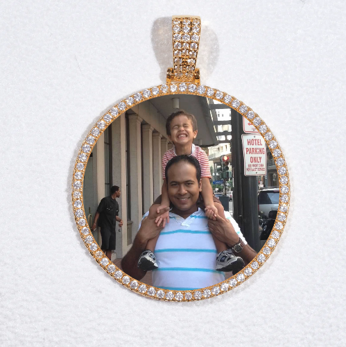 MEDIUM 3D CIRCLE CUSTOM PICTURE PENDANT