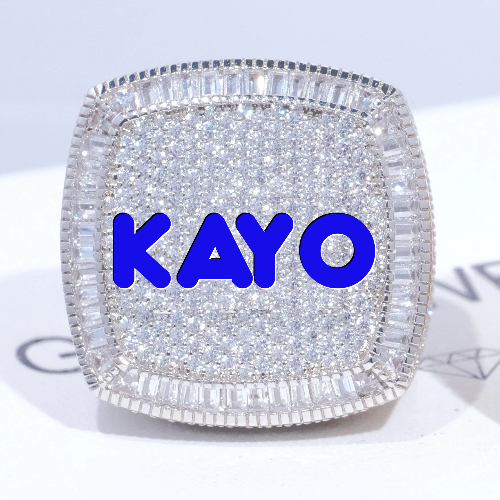 CUSTOM LETTER 3D ICED RING