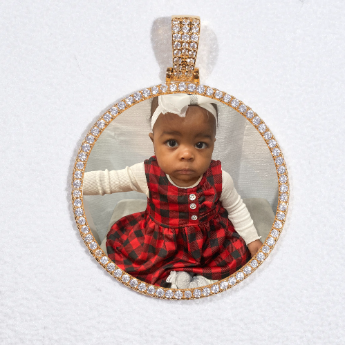 MEDIUM 3D CIRCLE CUSTOM PICTURE PENDANT
