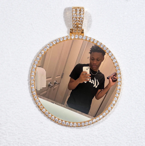 MEDIUM 3D CIRCLE CUSTOM PICTURE PENDANT