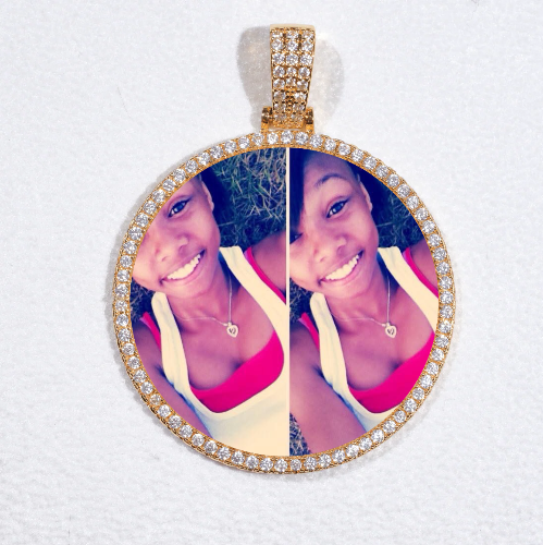 MEDIUM 3D CIRCLE CUSTOM PICTURE PENDANT