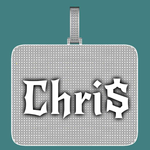 CUSTOM LETTER NECKLACE 3D BIG SQUARE