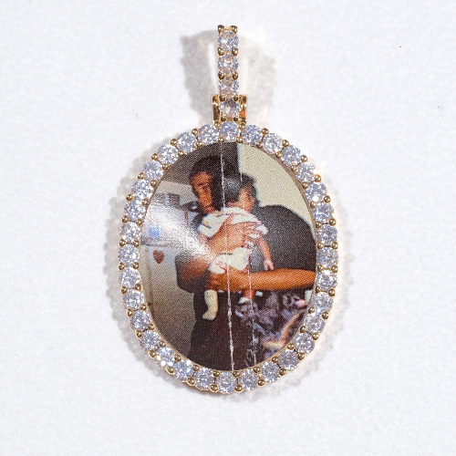3D Oval Custom Picture Pendant