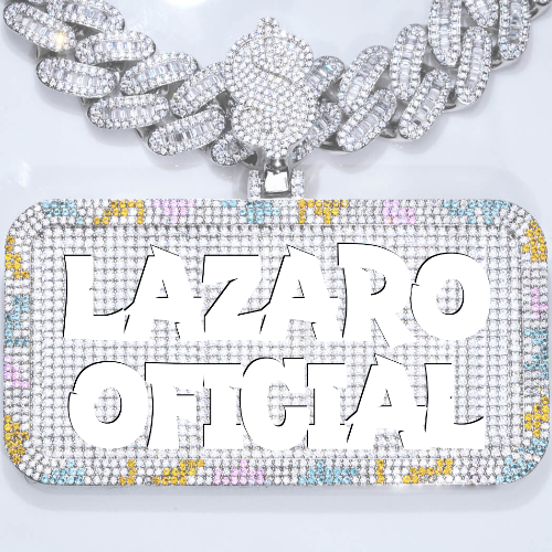 CUSTOM LETTER NECKLACE 3D COLORFUL SQUARE
