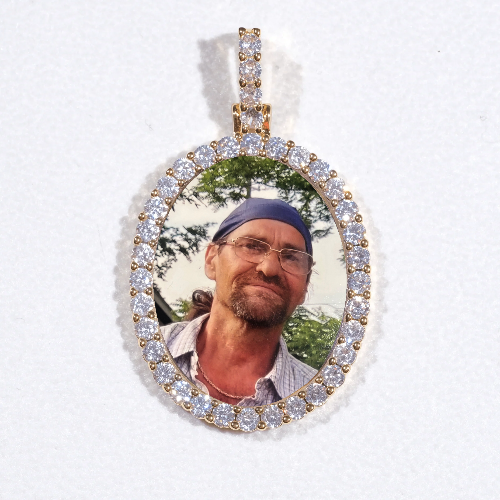 3D Oval Custom Picture Pendant