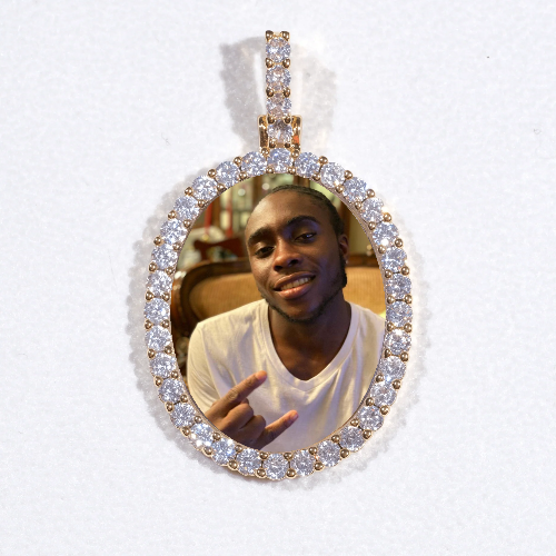 3D Oval Custom Picture Pendant