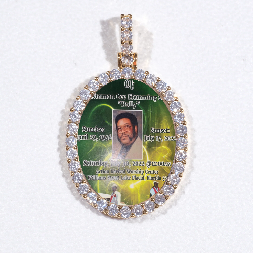 3D Oval Custom Picture Pendant