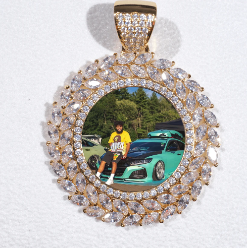 Large 3D Wheat Ear Custom Picture Pendant