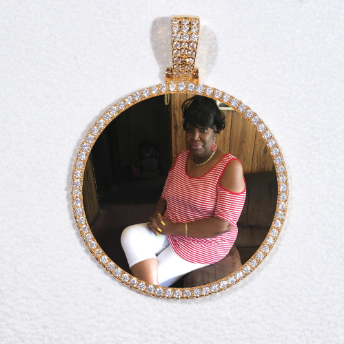 MEDIUM 3D CIRCLE CUSTOM PICTURE PENDANT