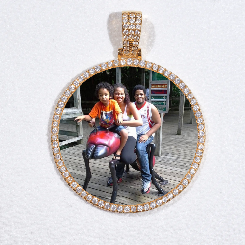MEDIUM 3D CIRCLE CUSTOM PICTURE PENDANT