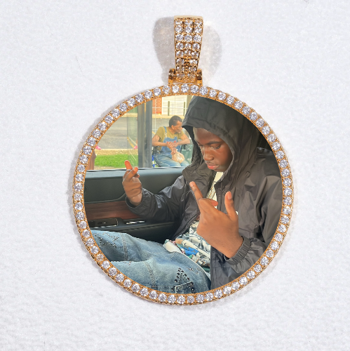 MEDIUM 3D CIRCLE CUSTOM PICTURE PENDANT