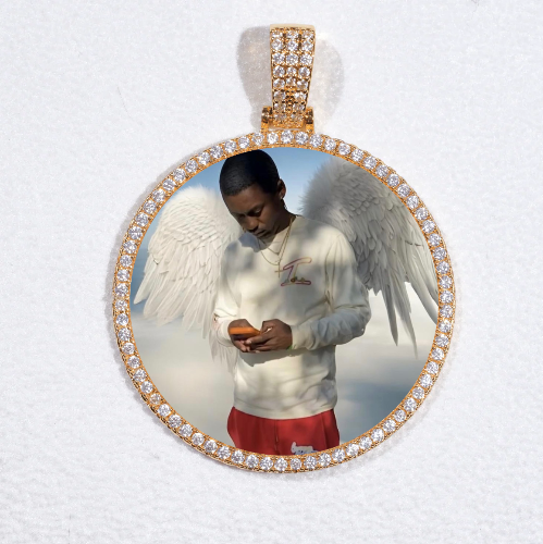 MEDIUM 3D CIRCLE CUSTOM PICTURE PENDANT
