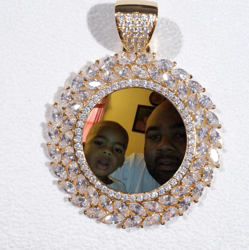 Large 3D Wheat Ear Custom Picture Pendant