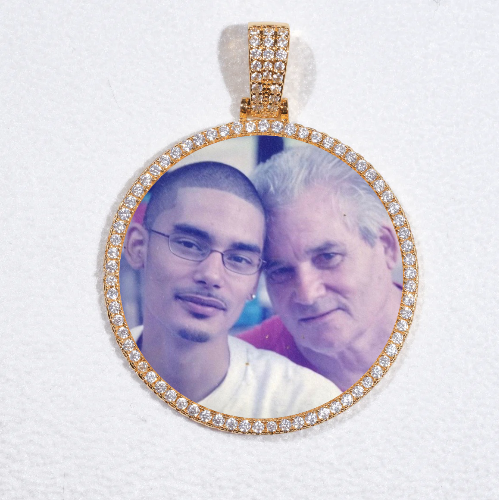 MEDIUM 3D CIRCLE CUSTOM PICTURE PENDANT