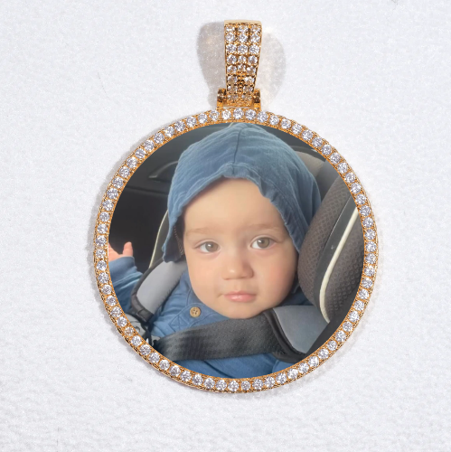 MEDIUM 3D CIRCLE CUSTOM PICTURE PENDANT