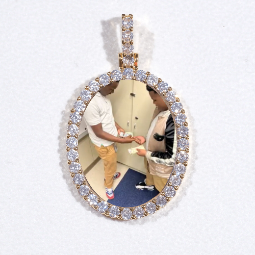 3D Oval Custom Picture Pendant