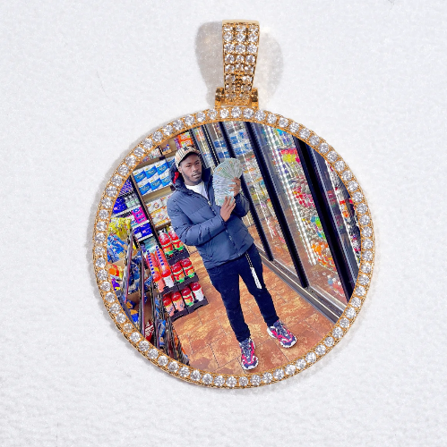 MEDIUM 3D CIRCLE CUSTOM PICTURE PENDANT