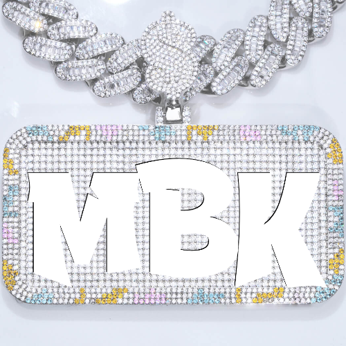 CUSTOM LETTER NECKLACE 3D COLORFUL SQUARE