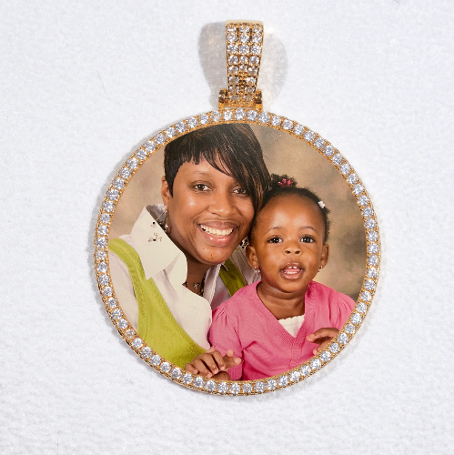 MEDIUM 3D CIRCLE CUSTOM PICTURE PENDANT