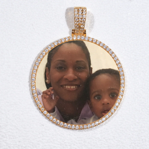 MEDIUM 3D CIRCLE CUSTOM PICTURE PENDANT