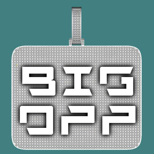 CUSTOM LETTER NECKLACE 3D BIG SQUARE