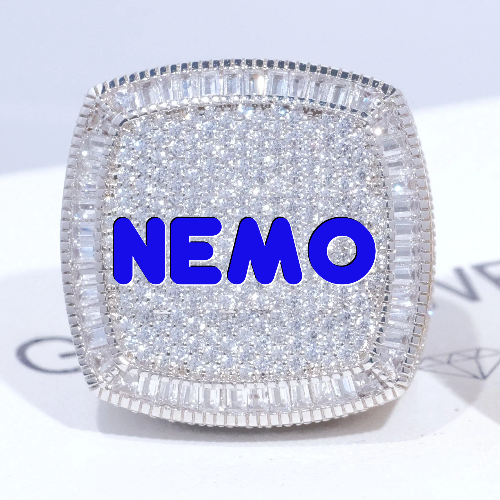 CUSTOM LETTER 3D ICED RING