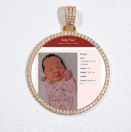 MEDIUM 3D CIRCLE CUSTOM PICTURE PENDANT