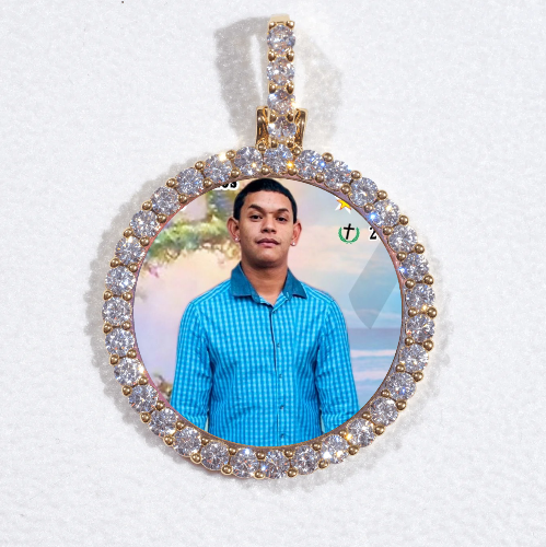 3D CIRCLE CUSTOM PICTURE PENDANT SMALL SIZE