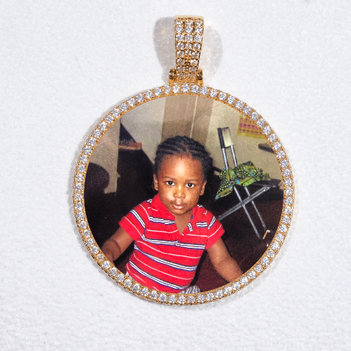 MEDIUM 3D CIRCLE CUSTOM PICTURE PENDANT