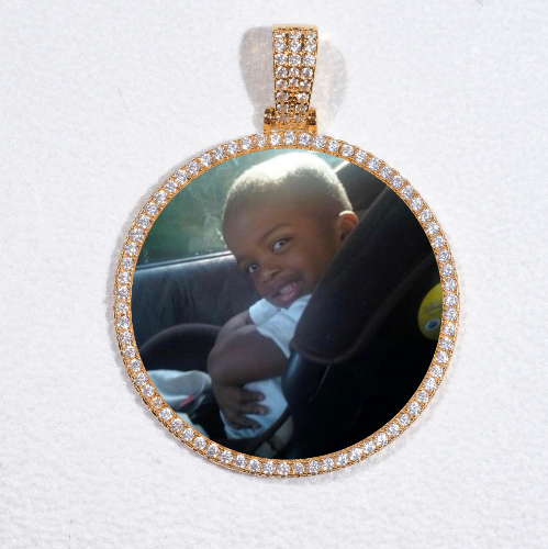 MEDIUM 3D CIRCLE CUSTOM PICTURE PENDANT
