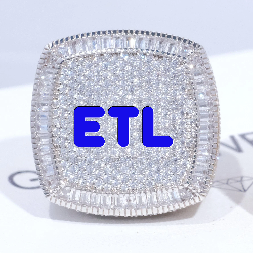 CUSTOM LETTER 3D ICED RING