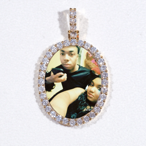 3D Oval Custom Picture Pendant