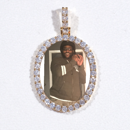 3D Oval Custom Picture Pendant
