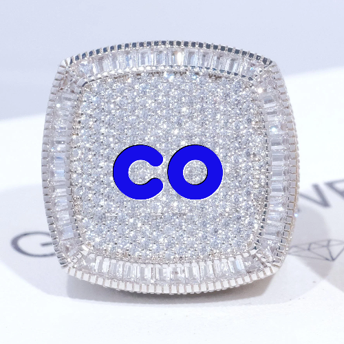 CUSTOM LETTER 3D ICED RING