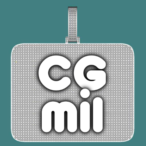 CUSTOM LETTER NECKLACE 3D BIG SQUARE
