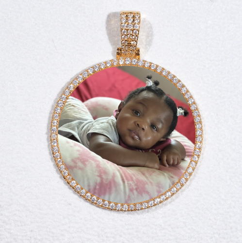 MEDIUM 3D CIRCLE CUSTOM PICTURE PENDANT