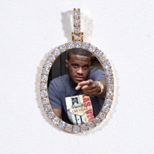 3D Oval Custom Picture Pendant