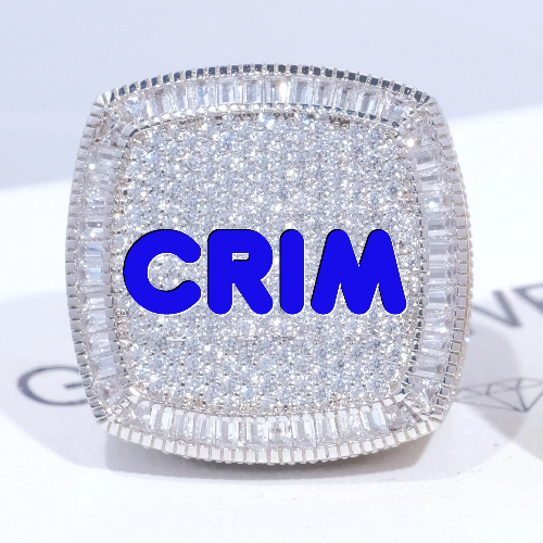 CUSTOM LETTER 3D ICED RING