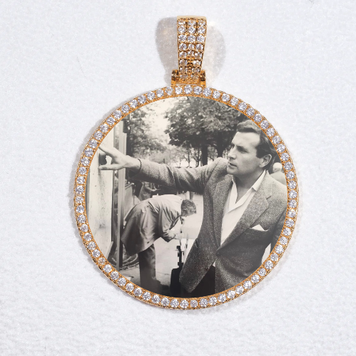 MEDIUM 3D CIRCLE CUSTOM PICTURE PENDANT