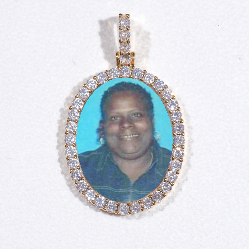 3D Oval Custom Picture Pendant