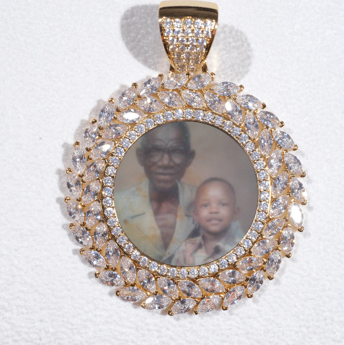 Large 3D Wheat Ear Custom Picture Pendant