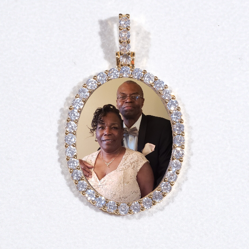 3D Oval Custom Picture Pendant