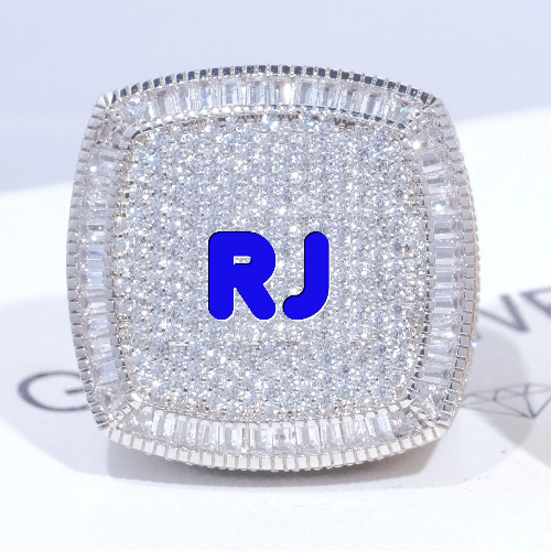 CUSTOM LETTER 3D ICED RING