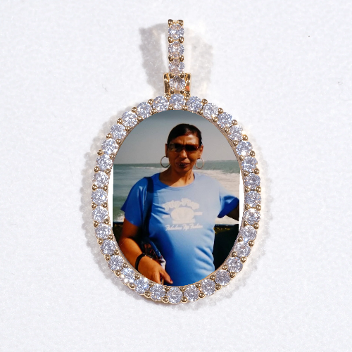 3D Oval Custom Picture Pendant